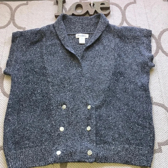 Vintage Dana Ashley double breasted Silk/ angora/ lambs wool blend cardigan - Picture 1 of 13